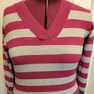V-Neck Striped Sweater